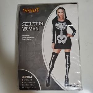 Women's Size L Skeleton Dress Halloween Costume